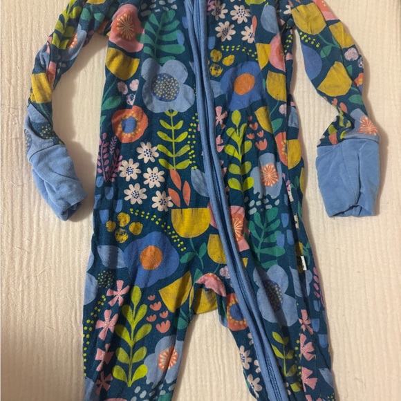 Little Sleepies Other - Floral Blue Kids One Piece